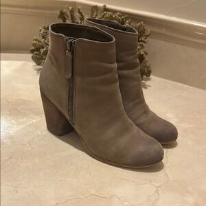 BP Brown Ankle Boots with Stacked Heel